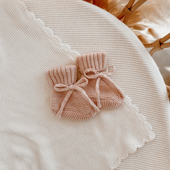 Blossom & Pear - Mini Knit Booties - Pink Lemonade