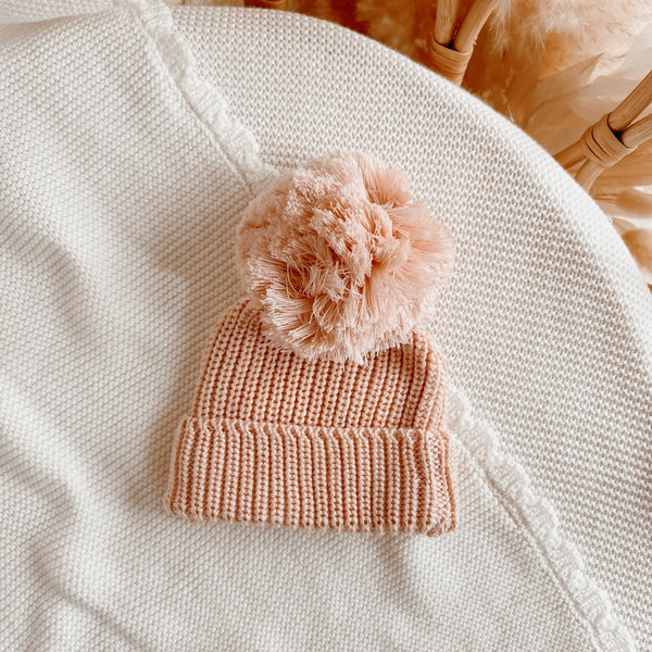 Blossom & Pear - Mini Knit Beanie - Pink Lemonade