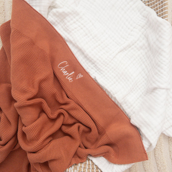 Popular Style Blankets - Rust
