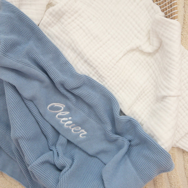 Brush Style Blankets - Dusty Blue