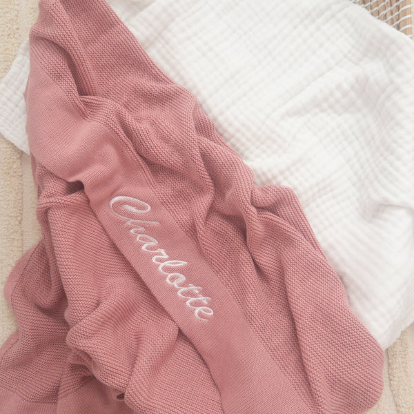 Brush Style Blankets - Dusty Pink